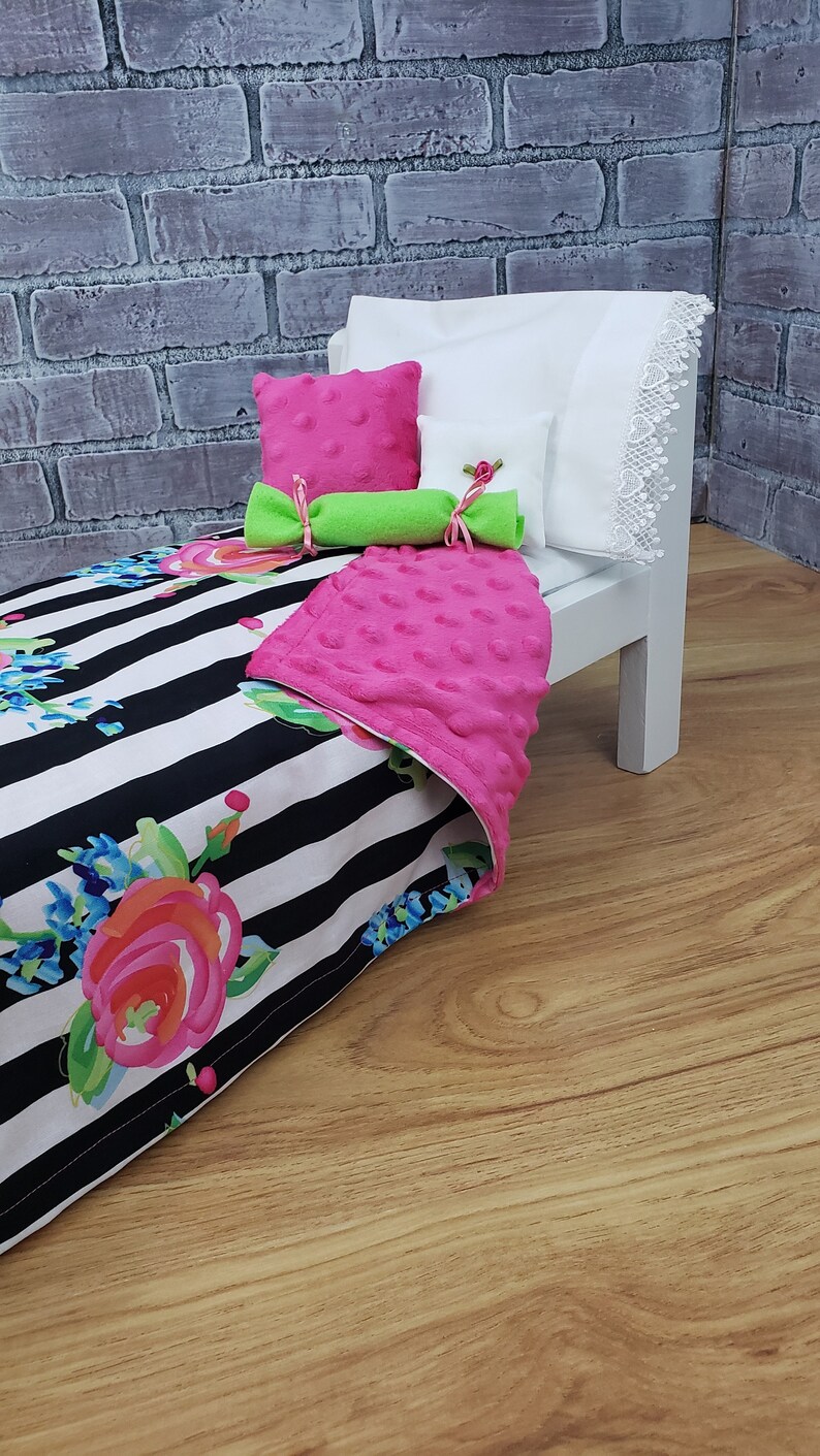 American Girl/Maplelea Doll Bedding Comforter and Pillow Set Etsy