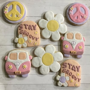 Groovy/retro cookies/Birthday cookies
