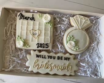 Bridesmaid proposal cookie gift set