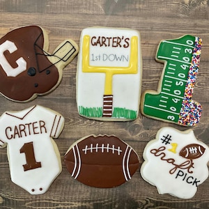 Football birthday cookies/first birthdaycookies