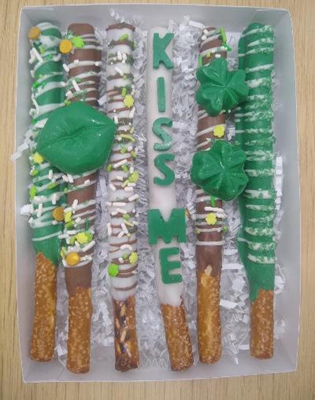 St Patrick 's Pretzel Rod Gift Box Etsy