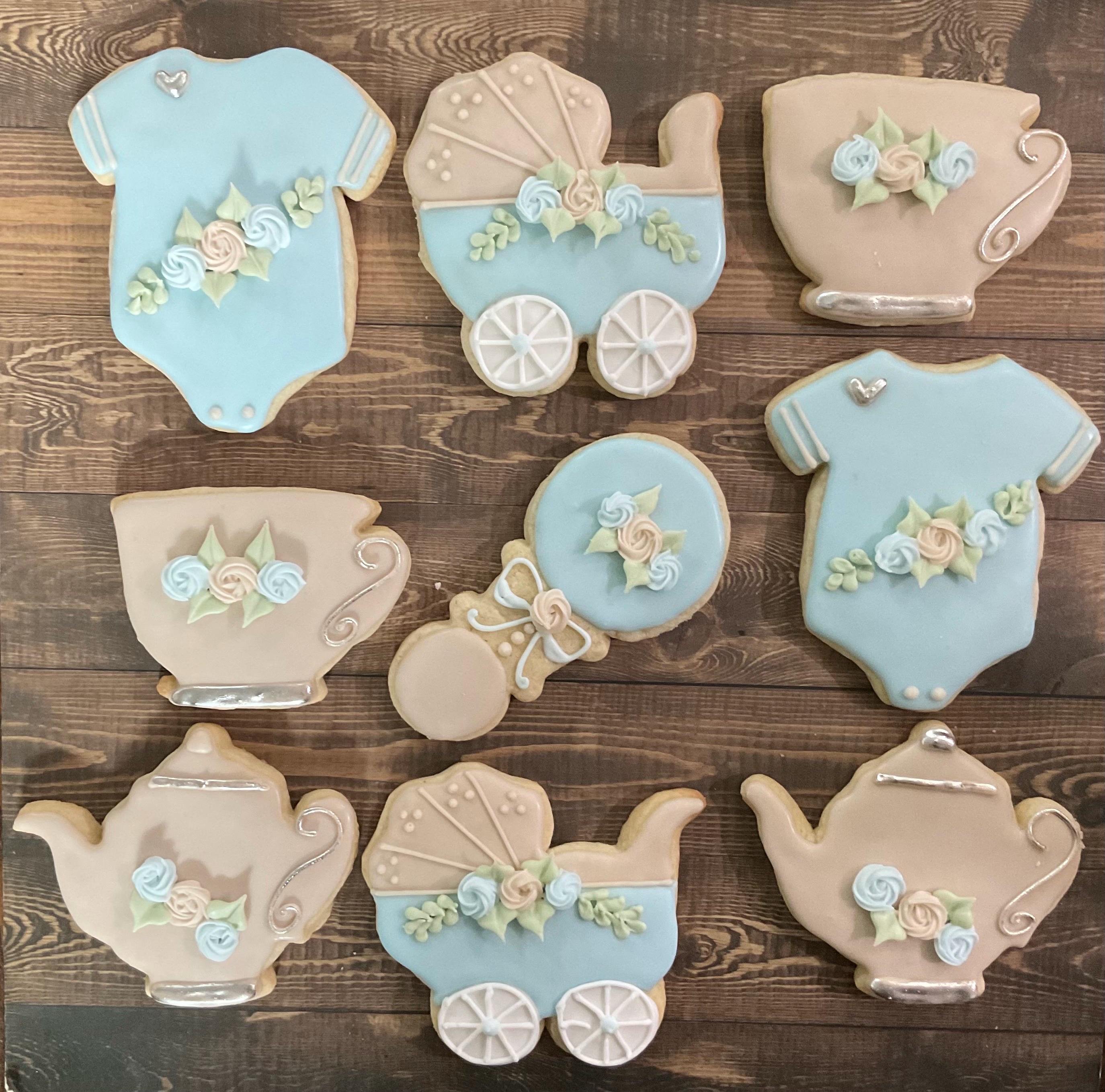 Baby Shower Cookies Tea Party/birthday Cookies
