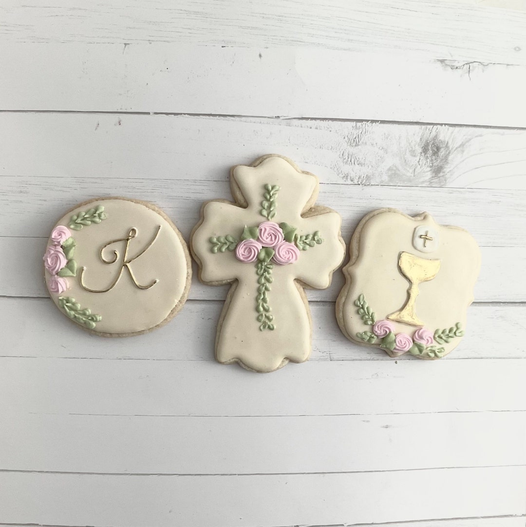 Communion Cookies/christening Cookies - Etsy