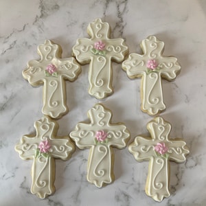 12 Decorated Cross Cookies