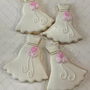 12 Bride Dress Cookies