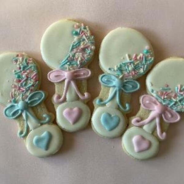 Baby Rattle Cookies - Etsy