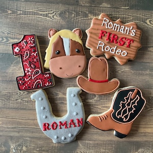 First Rodeo cookies Birthday cookies