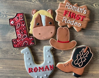 First Rodeo cookies Birthday cookies
