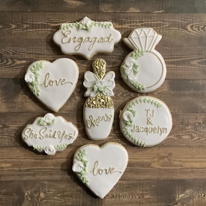 Engagement cookies with greenery