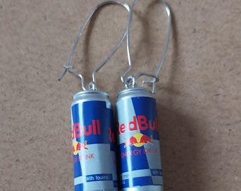Witzige Red Bull Dosenohrringe: Kitsch Edelstahl Brisuren