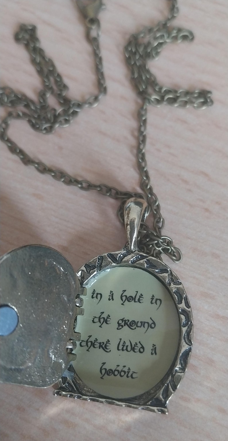Ciondolo Hobbit / Per gli appassionati del Signore degli Anelli / Magico / Messaggio nascosto / Originale / Bilbo Baggins immagine 12