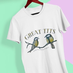 Funny Great Tits Birding Shirt – Unisex Comfort Colors Tee