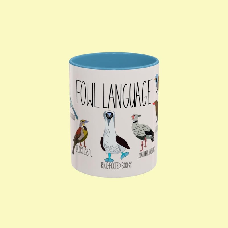 Bird Mug Fowl Language Etsy