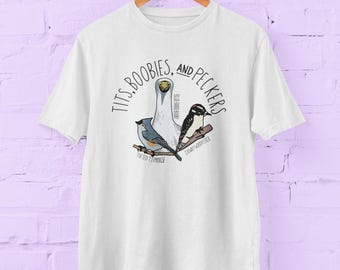 Funny Bird Graphic T-Shirt, Bird Lover Shirt, Nature Humor Tee, Animal Shirt, Unisex Cotton Tee