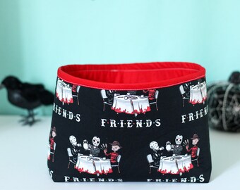 Horror movie killers home decor fabric basket, Halloween movie fan gift under 30