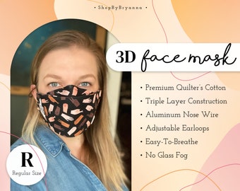 REUSABLE 3D Cotton Non-Medical Face Masks: "Juneteenth Donation Mask"