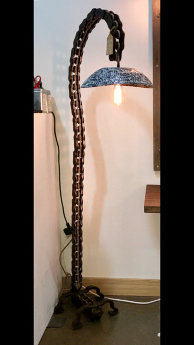 The Scorpion Reclaimed Industrial Chain Floor Lamp