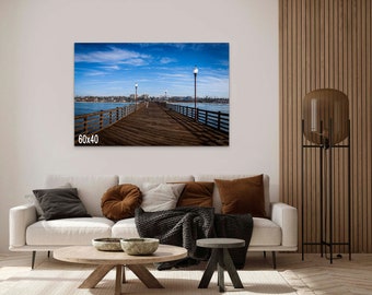 Oceanside Pier Morning Photography – California Coastal Wall Art, Pacific Ocean Pier View, Beachfront Fine Art Print