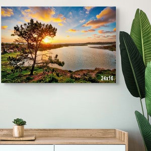 Lagoon Beach Sunset Coastal Wall Art, Carlsbad Sunset Photograph, Sunset Coastal Art, Beach Cliff Photograph, Art Prints, Pacific Ocean Art