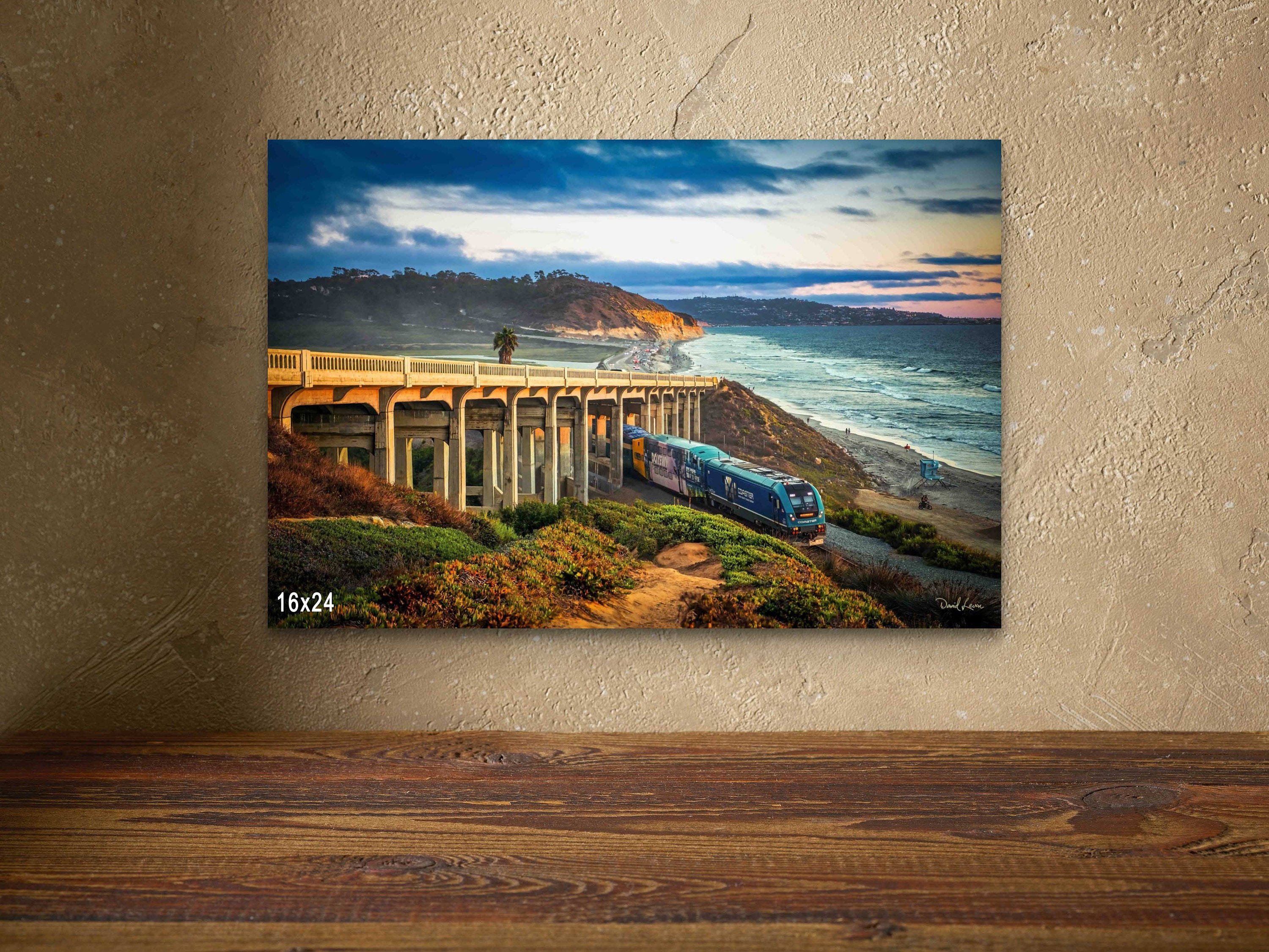 Torrey Pines Beach Bridge Photograph Coastal Train Travel - Etsy