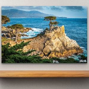 Lone Cypress Tree, Pebble Beach, 17 Mile Drive, Coastal Art, Wall Art, California Rocky Coastline, Canvas Art, Metal Wall Art, Home Decor