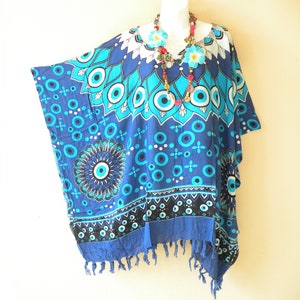 KG31 Abstract Batik Plus Size Kimono Kaftan Caftan Women Batwing Tunic Poncho Blouse Top - S, M, L, XL, 1X, 2X, 3X, 4X & 5X