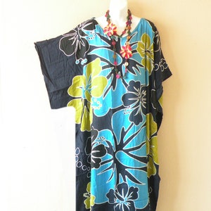 KD343 Batik Floral Women Abaya Kaftan Caftan Kimono Sleeves Beachwear Dolman Maxi Long Fringes Dress - S, M, L, XL, 1X, 2X, 3X, 4X & 5X