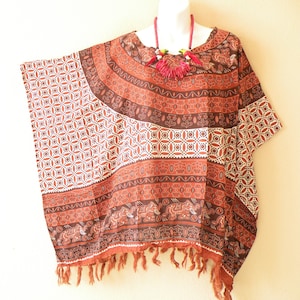 3 Colors Abstract Batik Plus Size Kaftan Caftan Women Batwing Tunic Poncho Blouse Top - S, M, L, XL, 1X, 2X, 3X, 4X & 5X