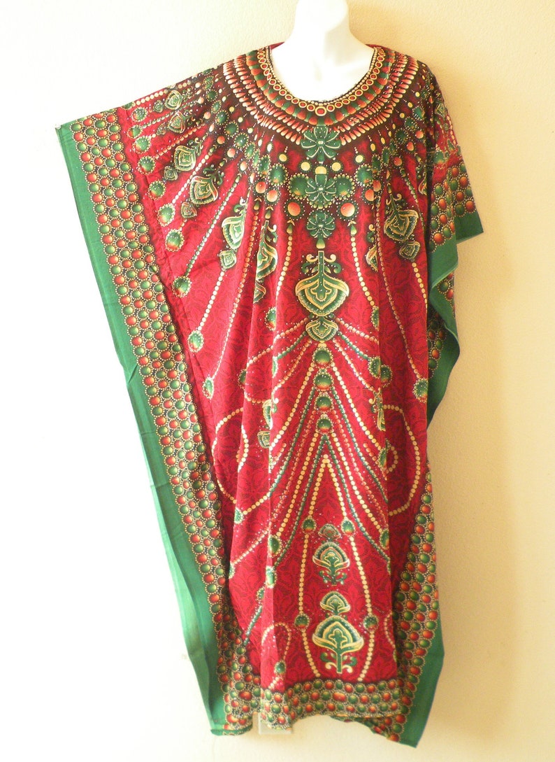 L 4X /& 5X 2X S XL M Glitter Digital Printed Floral Dolman Batwing Viscose Caftan Kaftan Tunic Hippy Maxi Dress 3X 1X