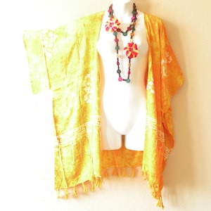 7 Colors of Varies Motif Women Batik Plus Size Open Kaftan Cardigan Duster Jacket Women Cover up - S, M, L, XL, 1X, 2X, 3X, 4X & 5X