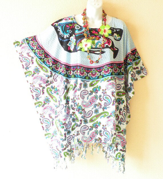Womens Top Ladies Paisley Mesh Net Italian Lagenlook Casual Tunic Two Piece