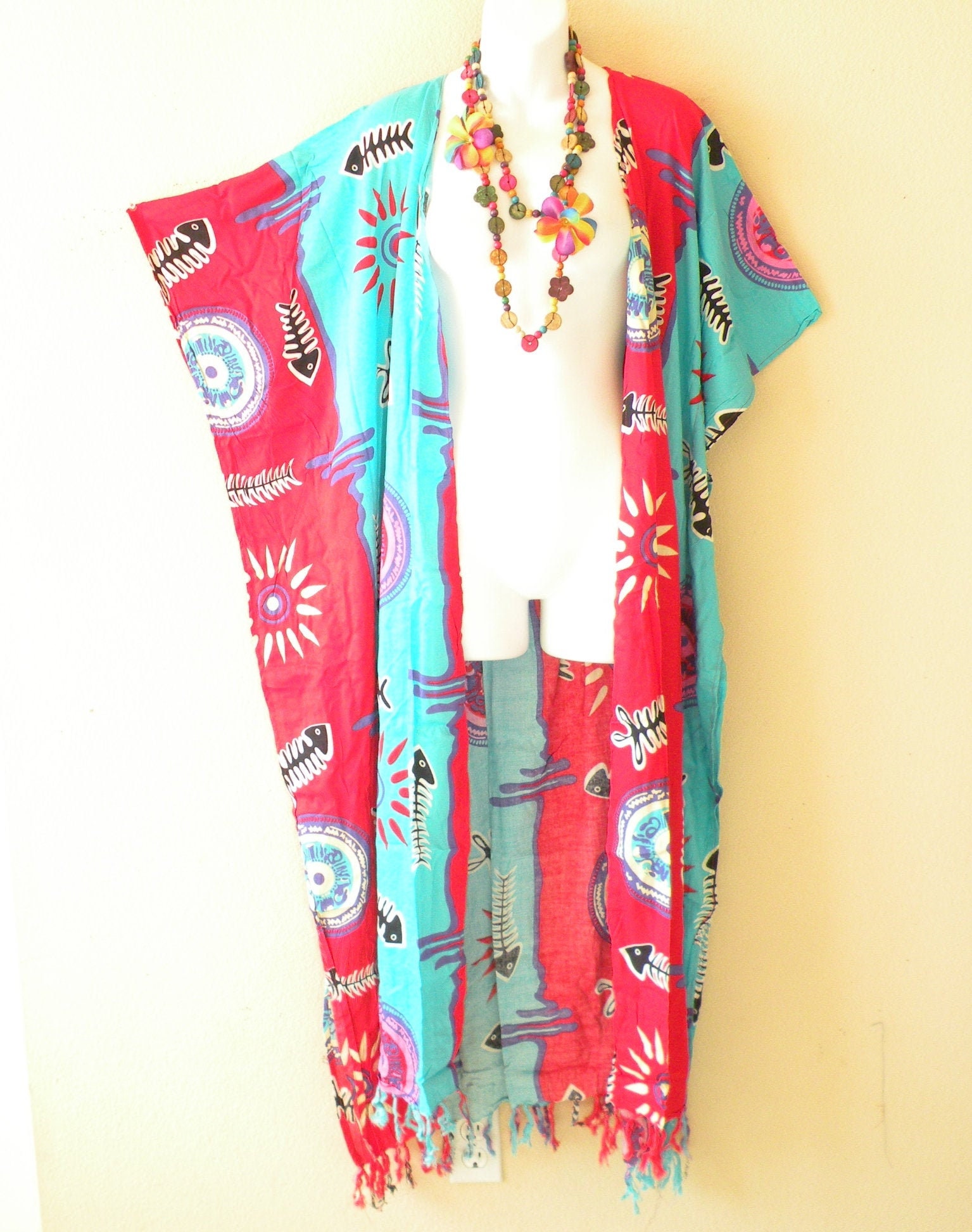 plus size maxi kimono