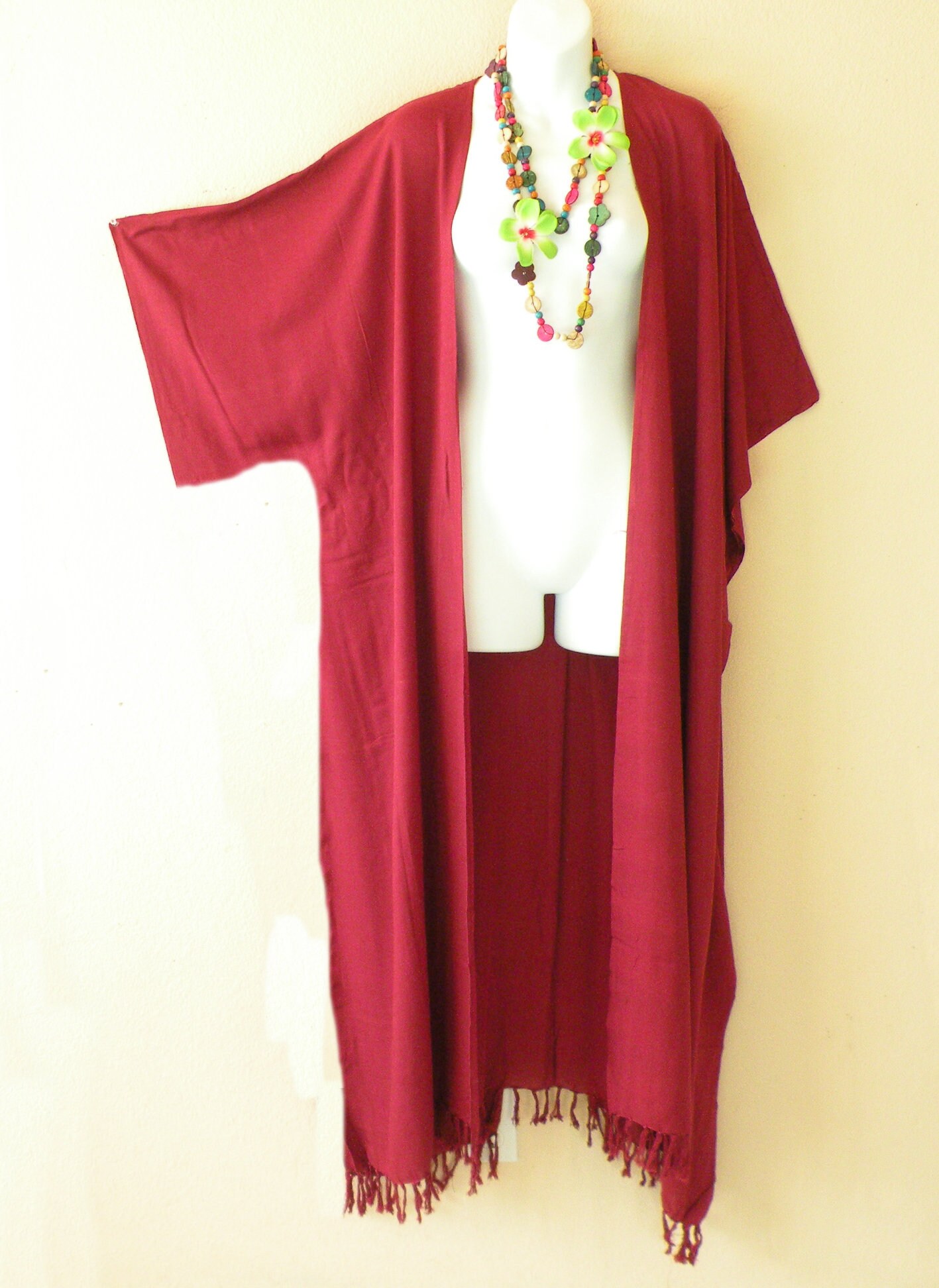 plus size maxi kimono