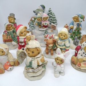 Cherished Teddies Enesco Collection Figurines Colletible Vintage Olga, Klaus, Nils, Stormi, Tabitha Christmas Gift LotC- Pick your choice