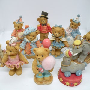 Cherished Teddies Enesco Collection Figurines Colletible Vintage Circus Clown Elephant Ringmaster Bear Christmas Gift LotC- Pick your choice