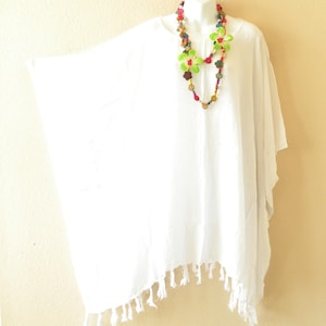 10 Colors Solid Plain Women Batik Plus Size Kaftan Caftan Women Batwing Tunic Poncho Blouse Top - S, M, L, XL, 1X, 2X, 3X, 4X & 5X