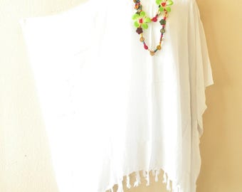 10 Farben fest schlicht Frauen Batik Übergröße Kaftan Kaftan Frauen Fledermausflügel Tunika Poncho Bluse Top - S, M, L, XL, 1X, 2X, 3X, 4X & 5X