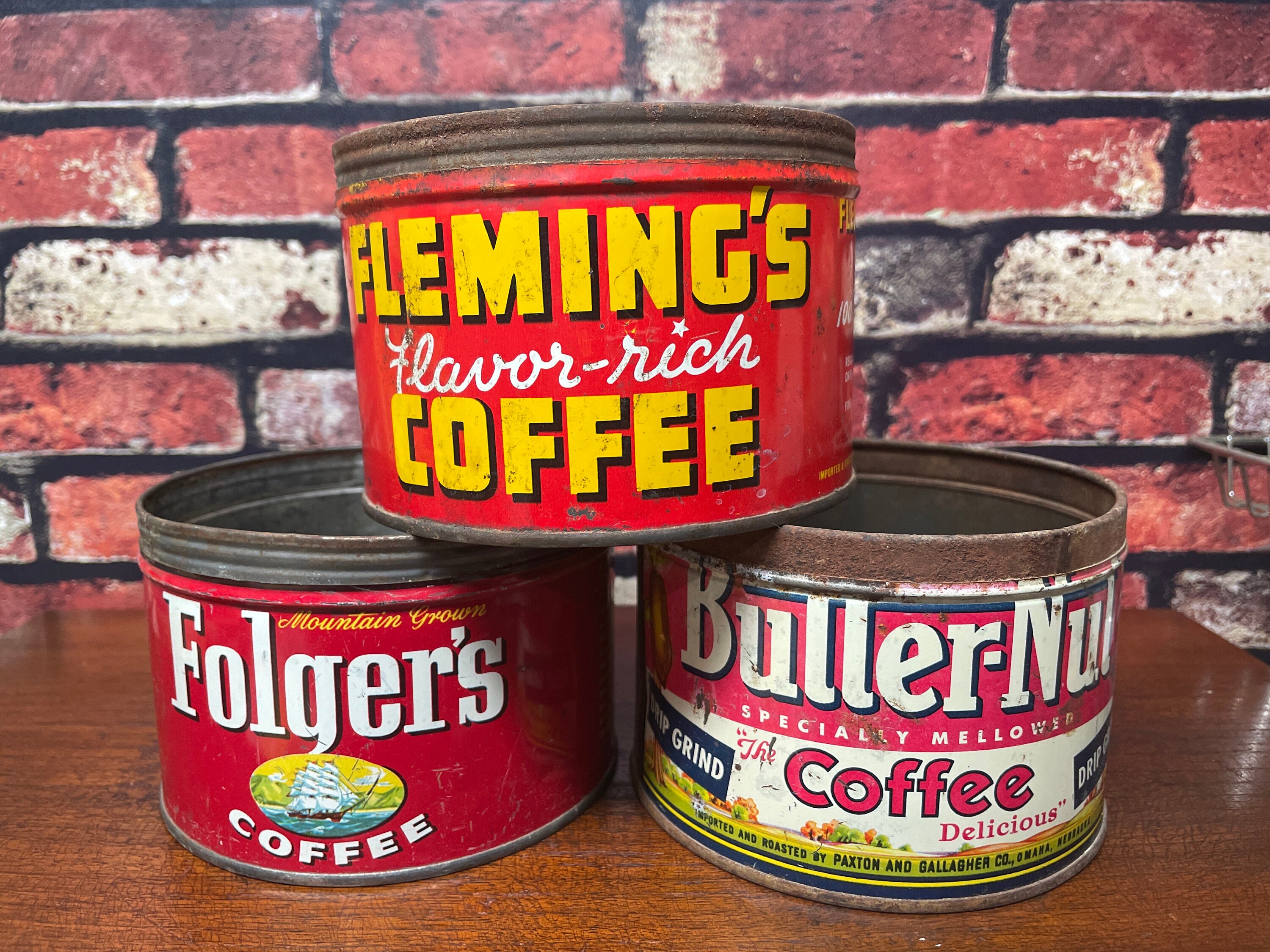 ヴィンテージ】コーヒー缶 3缶セット ティン缶 tin缶 ティン缶 3個