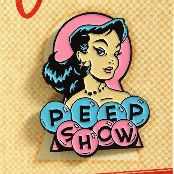 Peep Show Enamel Lapel Pin