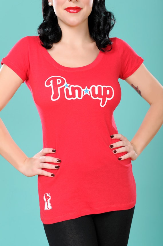 Philly Pin-up Vintage Style Woman's Graphic Tee T-shirt 