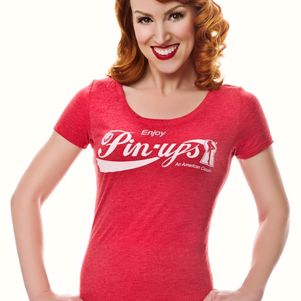 Enjoy Pin-ups Woman's Vintage Style Graphic Tee T-shirt