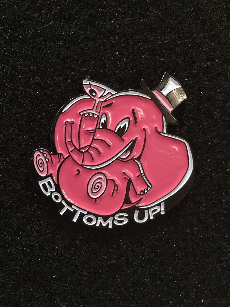 Pink Elephant Enamel Lapel Pin image 1