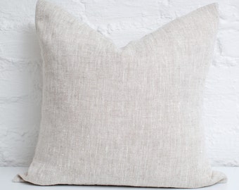 Light natural linen pillow cover / pure natural linen pillow / decorative linen pillows /linen cushion/softened linen cushions/linen/minimal
