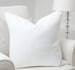 White luxury linen pillow cover / White stonewashed linen pillows / White linen pillow / Ivory linen cushion/Decorative linen cushions/Linen 
