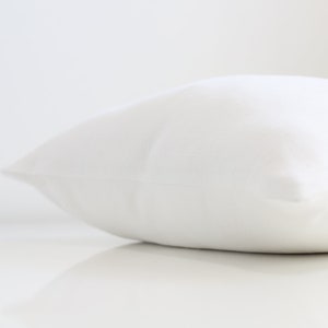 White pure minimal linen pillow cover /White eco linen pillow cover/white minimalist linen pillow/modern natural linen cushion/linen pillows image 4