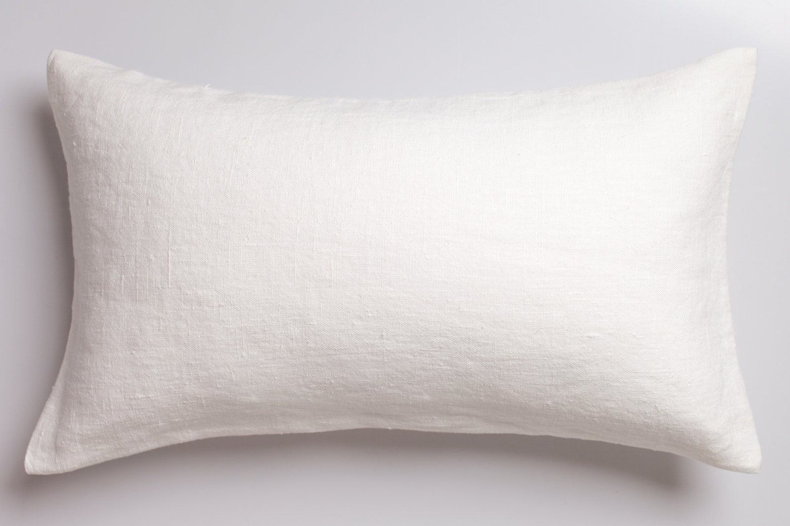 White Luxury Linen Pillow Cover / White Stonewashed Linen Pillows
