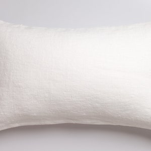 White luxury linen pillow cover / White stonewashed linen pillows / White linen pillow / Ivory linen cushion/Decorative linen cushions/Linen image 5