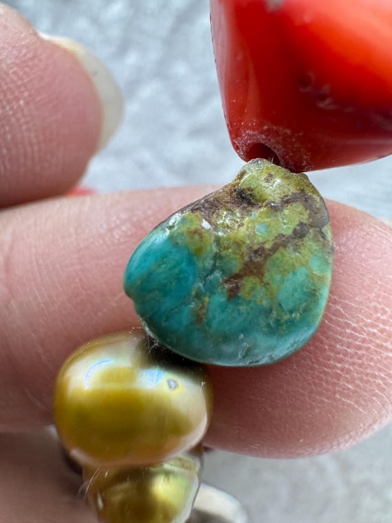 Statement Multi-Stone Sterling Spoon Pendant Neck… - image 9