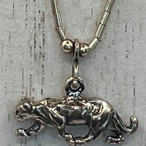 Vintage Panther or Cougar Charm Necklace