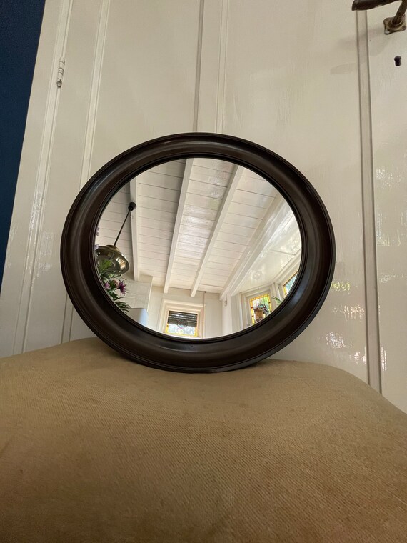 Space Age Round Mirror Brown Bakelite Midcentury Make Up Australia Round Mirror Brown Bakelite Midcentury, Round Mirror Glass Replacement